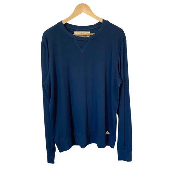 California Cowboy Shirt Mens M Blue Pullover Long Sleeve Midweight Bamboo Soft - Picture 1 of 8